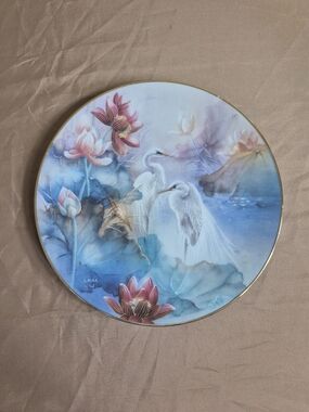 Vintage Lena Liu "The Egrets" Collector Plate W.S. George 1991